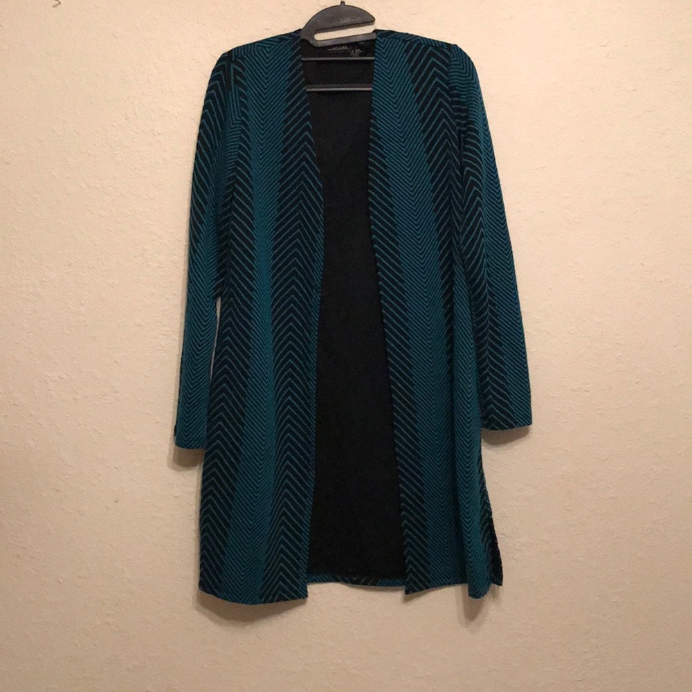 Long open cardigan